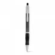 SLIM BK. Długopis z uchwytem antypoślizgowym - Czarny