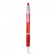 SLIM BK. Długopis z uchwytem antypoślizgowym - Czerwony