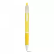 SLIM BK. Długopis z uchwytem antypoślizgowym - Żółty