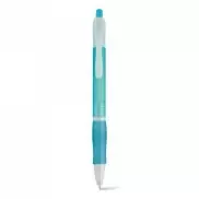 SLIM BK. Długopis z uchwytem antypoślizgowym - Błękitny