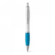 MOVE BK. Długopis z klipsem i metalowymi elementami - Błękitny