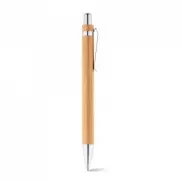 HERA. Bambusowy długopis z metalowym klipsem - Naturalny