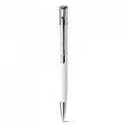 OLAF SOFT. Aluminiowy długopis z gumowymi wykończeniami - Biały