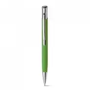 OLAF SOFT. Aluminiowy długopis z gumowymi wykończeniami - Jasno zielony