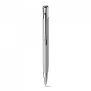 OLAF SOFT. Aluminiowy długopis z gumowymi wykończeniami - Satynowy srebrny