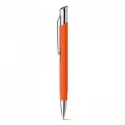 OLAF SOFT. Aluminiowy długopis z gumowymi wykończeniami - Pomarańczowy