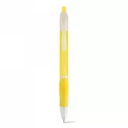 SLIM. Długopis antypoślizgowym z klipsem - Żółty
