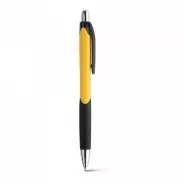 CARIBE. Długopis z uchwytem antypoślizgowym, ABS - Żółty