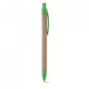 REMI. Długopis z papieru kraft z klipsem - Zielony