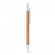 NATURA. Długopis z korka i aluminium z klipsem - Naturalny