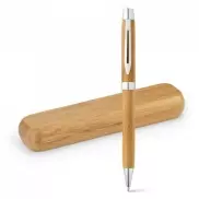 BAHIA. Bambusowy długopis z mechanizmem obrotowym - Naturalny