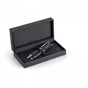 CHESS. Zestaw pióro kulkowe i długopis, metal i włókno węglowe z mechanizmem obrotowym - Czarny