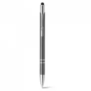 GALBA. Aluminiowy długopis z końcówką dotykową i klipsem - Stalowy