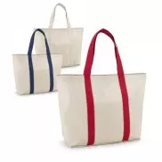 VILLE. Płócienna torba 100% bawełna z przednią i wewnętrzną kieszenią (280 g/m²) - Granatowy