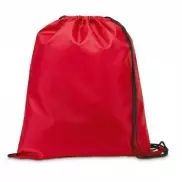 CARNABY. Worek typu plecak z 210D z czarnym sznurkiem - Czerwony