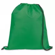CARNABY. Worek typu plecak z 210D z czarnym sznurkiem - Zielony
