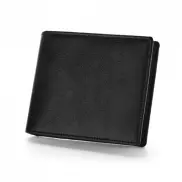 AFFLECK. Skórzany portfel z systemem RFID - Czarny