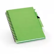 ROTHFUSS. Notatnik na spirali B6 z papierem z recyklingu - Jasno zielony