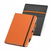 SHAW. Zestaw, notes plus długopis A5 - Pomarańczowy