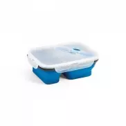 DILL. Lunch Box. Wysuwane hermetyczne pudełko wykonane z silikonu i PP (480 i 760 mL) - Granatowy
