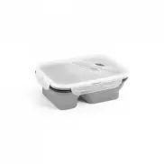 DILL. Lunch Box. Wysuwane hermetyczne pudełko wykonane z silikonu i PP (480 i 760 mL) - Jasno szary