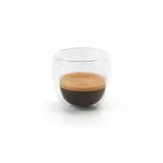 EXPRESSO. Izotermiczny szklany zestaw kawowy z 2 szklankami - Transparentny