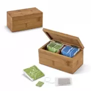 BURDOCK. Bambusowe pudełko na herbatę - Naturalny