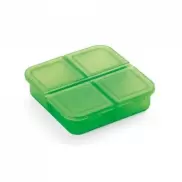 ROBERTS. Pudełko na tabletki z 4 przegródkami - Jasno zielony