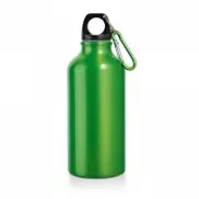 LANDSCAPE. Aluminiowa butelka sportowa z karabińczykiem 400 ml - Jasno zielony