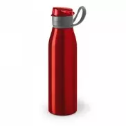 KORVER. Butelka sportowa z aluminium 650 ml - Czerwony