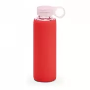DHABI. Butelka sportowa ze szkła borokrzemowego 380 ml - Czerwony