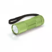 FLASHY. Aluminiowa latarka z 9 diodami LED - Jasno zielony