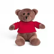 BEAR. Pluszak w kształcie misia z koszulką - Czerwony