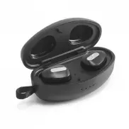 DESCRY. Bezprzewodowa ładowarka z cynku i bezprzewodowe słuchawki douszne z metalu i akrylu ABS - Srebrny