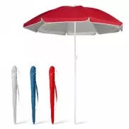 PARANA. Odchylany parasol plażowy 210T ze srebrną podszewką - Granatowy