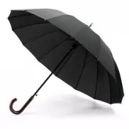 HEDI. 16-ramienny parasol - Czarny