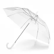 NICHOLAS. Przezroczysty parasol POE z automatycznym otwieraniem - Biały