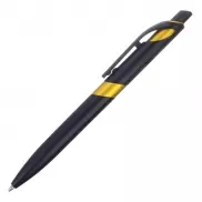 Długopis Marbella, żółty/czarny