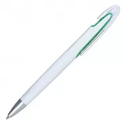 Długopis Advert, zielony/biały