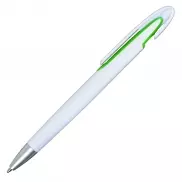 Długopis Advert, jasnozielony/biały