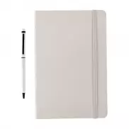 Zestaw notes z długopisem Abrantes, biały