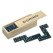 Klasyczna gra DOMINO, czarny, drewniano