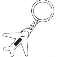 Brelok na klucze AIRCARFT, srebrny