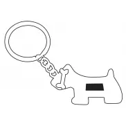 Brelok na klucze DOG, srebrny