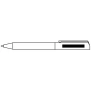 Metal długopis ADORNO, czerwony, srebrny