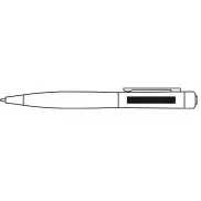Metalowy długopis MOSCOW, czarny, srebrny