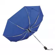 Automatyczny, wiatroodporny, kieszonkowy parasol BORA, niebieski