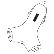 Ładowarka samochodowa USB Y-POWER, biały