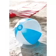 Nadmuchiwana piłka plażowa ATLANTIC SHINY, biały, turkusowy