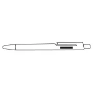 Długopis MIAMI, biały, czarny